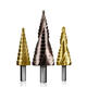 JCZS German brand pagoda drill bit, high hardness, cobalt-containing stainless steel hole opener, special tower type reaming drill bit for steel, straight groove (three-piece set), ultra-durable type