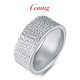 GsunG platinum PT950 men's ring, exquisite design, ancient hammer pattern wide ring, pure platinum simple men's ring, contact before bidding, price by gram