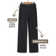 Jiangnan Story Mom Wear Spring 2025 New Pants High Waist Trousers Loose Straight Pants Middle-aged and Elderly Women's Pants 9905 Black Straight Pants M 95-110Jin [Jin equals 0.5 kg] Waist circumference 70C