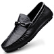 Zapatos de cuero de tamaño roto de cero grados para hombres primavera y verano nuevos zapatos casuales de cuero genuino zapatos de cuero para hombres suaves zapatos de negocios transpirables para hombres frijoles negros 9913 38