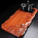 Ai Yingjia tea tray solid wood rosewood hand-carved high-end tea set set Chinese retro Kung Fu tea table with water boiler rosewood fish every year 100cmA6-Wanhua Jinxiu