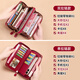 Women's Long Wallet Women's 2025 New Fashion Large Capacity Head Layer Cowhide Wallet Double Zipper Genuine Leather Clutch Burgundy-Single Zipper (Top Cowhide) Anti-theft Brush