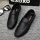 Spider King (ZHIZHUWANG) leather face British driving fashion men's lof bean shoes men's versatile breathable men's shoes soft sole soft leather summer D826 black 39