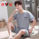 Los pantalones cortos de manga corta de pijamas de algodón de verano yalu se pueden usar en el exterior para el exterior para los trajes de ropa para el hogar para hombres en el verano shorts de manga corta de Summer Donghanfeng: D9928 L [recomendado 100-120 Jin [Jin equivale a 0.5 kg]]]