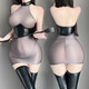 Sexy Battle Jacket 2024 New Sexy Underwear Pajamas Passion Bed Set Large Size Uniform 9737 Tight Skirt Gray One Size Recommended Weight 80-120Jin [Jin equals 0.5 kg]