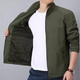 Jacket jacket for men spring and autumn 2025 new fashion versatile casual loose young and middle-aged stand collar windproof thin jacket khaki L recommended weight 115-130Jin Jin equals 0.5 kg