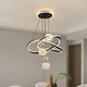 Restaurant lustres modernes simples salle à manger table à manger table lampe de la lampe Internet Célébrité des lustres réglables New Zhongshan lampe 12099y blanc 50 cm de diamètre - trois couleurs sans poteau