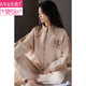 
Modal 2024 new pajamas for women in autumn and winter thickened cotton cotton air cotton mezzanine large size home clothing set MC15280 M pure cotton