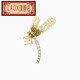CAOX Monet floating green shadow dazzling dragonfly butterfly high-end brooch niche design corsage pin for women light green D0 dragonfly style