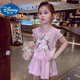 Disney Baby Girls Suit Summer 2025 New Fashionable Summer's Shorts Shorts Shorts Shorts Bow delgada Casual Dos piezas Set azul - Girl de dibujos animados [Top + Pantalones] 100 (actualización) - Altura recomendada por debajo de 95 cm