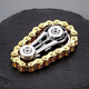 ZOCO Decompression Finger Chain Flywheel Chain Fingertip Gyro Relieve Anxiety Decompression Artifact Gear Mechanical Metal Model Metal Gyro [Golden] Finger Tips Play