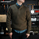 Emerson retro heavyweight Henry collar wool sweater for men Emerson Snow Fox outdoor tactical warm pullover autumn and winter sweater RG Green S