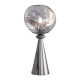 Luz de luz de noche de decoración Lámpara de escritorio de lujo Nordic Modern Simple Glass Sala de estar Lámpara de habitación Modelo de habitación M1047 Smoke Grey Botón grande Interruptor