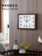 Living room wall clock silent bedroom office hanging table simple calendar clock household quartz clock perpetual calendar 6626 simple wood grain 4934 cm