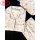 LangSha (LangSha) summer fresh cloud pure cotton yarn pajamas for women in summer short-sleeved student cute cardigan three-piece set home clothes Yunduo Cotton-9905# black love three-piece set M Recommended 75-100Jin [Jin equals 0.5 kg]]