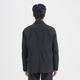 LiLang Light Fashion Men's Clothing Windproof Concealed Placket Windbreaker Men's Lapel Wear-Resistant, Wrinkle-Resistant and Easy-Care Executive Jacket Black (3H) XL (175)