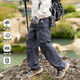 Jeep Spirit Charge Pantalon Spring and Automne Couples 'Travail Functional Pantalon Outdoor Windprooter Imperproof Mountalnering pantalon 695-OSIDIAN Black (Three Defense Technology) S (95-120Jin [Jin est égal à 0,5 kg]))