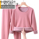 Modal Mother Mother Worwear para mujeres con una base de cuello de mediana calefacción de terciopelo para la ropa de mediana edad y ancianos en espesas de la ropa de otoño y los pantalones de otoño para el invierno 6628 Cuello redondo oscuro + 6628 cuero rojo redondo L [sugerido 90-105 Jin [Jin iguala 0.5 kg]]]
