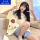 Naigatu 2023 Neue Pyjamas für Frauen im Sommer kurzärmelige Ins koreanische Version Casual Größe 200 Jin [Jin entspricht 0,5 kg] Lose Anzug kann außerhalb von 683 Blue Pa Dog 5xl getragen werden [vorgeschlagen 200-250 Jin [Jin gleich 0,5 kg]]