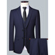 SEVEN 7 Seven brand men's suit spring and autumn business casual men's professional decoration body style fashionable two-piece solid color navy (suit + pants) S 165-(recommended 85-100Jin Jin equals 0.5 kg)
