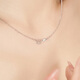 Ming brand jewelry platinum necklace Pt950 white gold ball chain BFR0162 chain length about 45 cm, about 3.67 grams