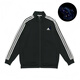 
Adidas Custom Clothing Embroidered Swan A Stripe Sporty Stand Collar Bomber Jacket Jacket Men and Women Black Black S