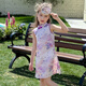 Tutu Xiaoxiang Girls' National Style Cheongsam Skirt Children's Pure Cotton Skirt New Chinese Style Dress Purple 130 Height About 130cm