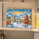 
Three-April Tiger galison winter light Christmas digital oil painting DIY fill color hand-painted gift high-value decorative painting hanging painting qx15841 60*70cm thick inner frame + exquisite outer frame