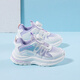 
Huili children's shoes mesh sneakers knob summer girls running shoes WZCL1396 white purple 31