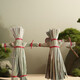 Hand-woven straw to make a scarecrow, red rope braiding, Lin Zhengying's same style props, crafts, film and television, red rope braiding scarecrow making method, 16cm men's and women's models, 5 pairs and 10 pieces