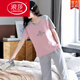 Langsha Summer Pyjamas Damen Kurzarm der Kurzhose Einfacher süßer Anzug Frauen lose und komfortable Mutter Home Anzug kurzarmiert sieben Slice Cropped Pants-679 M Empfohlen 80-100jin [Jin gleich 0,5 kg]