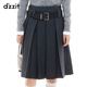 Jupe Dzzit Disu 2025 Automne New Academy Style Gris foncé A-LINE LIGNE MIDE-LIGHT PLAITED POUR FEMMES 3J3S4321F Gray foncé XS