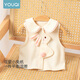 Youqi baby vest spring and autumn outer wear internet celebrity baby spring vest vest small vest trendy clothing boys and girls autumn and winter vest apricot bunny 80