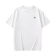 Short-sleeved T-shirt for men 2025 new summer pure cotton trendy men's loose top half-sleeved men's T-shirt White pure cotton short-sleeved - 1365 S Recommended 90-115Jin [Jin equals 0.5 kg]