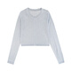 
Goyne's new summer women's sweet short style with skirt blue hollowed-out top with light sunscreen sweater cardigan jacket white S