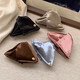 Acrylic fabric satin triangular hair clip hair clip new back of the head shark clip niche design hair accessories for women - black