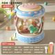 Linguo British Quality Baby Toy Toy Music Handpat Drum Paddrap Drum 0-1 Jahre alte Baby Frühschulverfahren Rätselgeburtstagsgeschenk Ladeblau + Mikrofon (657 frühe Bildung Inhalt + Soundpapier + 3D-Beleuchtung)