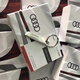 Litian Audi Логотип бутик титановый сплав сплав металлический матч-малина серебряной мужской автомобиль Специальные брелки персонализированная четырех кольцо подвесной кулон