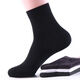 Yalu Socks Men's Spring and Autumn Men's Mid-calf Breathable Sweat-Absorbent Business Socks Black 5 Pairs One Size