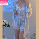 Pajamas de seda de hielo modales para mujeres en verano puro y sexy pintura de tinta pantalones cortos de suspensión de tinta se puede usar afuera de 6625# start shorts m [recomendado 80-100Jin [Jin iguala 0.5 kg]]]