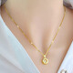 Yingtang Lao Phoenix 999 Necklace Gold Necklace Women's Pendant 2024 New Gold Light Luxury Clavicle Chain Birthday Gift New Love Lao Fengxiang Quality