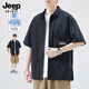 Jeep Spirit Seda Seda Camisa de manga corta Hombres Summer 2025 NUEVA Marca de moda Nicho de diseño Camiseta Sense Sense Men 1105 M White 2xl