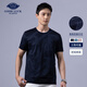 
Desha summer round neck short-sleeved T-shirt men's new printed casual slim round neck pullover loose top LY13557 dark blue S single size