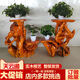 
Natural root carving stand base log living room Chinese bonsai fish tank stand solid wood tree root art balcony ornament antique dark purple 16821