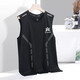 Sommer-Männereis-Seide Atmungsfreie Weste Sport Fitness Basis Hemd breites Schultertraining ärmellose T-Shirt Weste Schnelltrocknen wa schwarz [Schmetterlingsbalken-Weste] 2xl [Empfohlen 130-145 Jin [Jin gleich 0,5 kg]]
