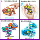 biopod magic beast ball blind box dinosaur toy assembly model simulation animal chameleon sound and light boy toy second generation sound and light version Tyrannosaurus rex + long hairy elephant