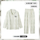 
Cat men women's pajamas women's pure cotton 2025 new cardigan lapel long sleeve trousers suit striped sweet style home clothing