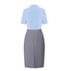 Huanpei Blue Blue Professional Suit Shirt Suit Jupe Business Entretiens Formelles Propriété STENANTESSE Réception de travail Summer Blue Blue Short à manches (17087) S