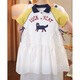 Ttpmer Girls Sommer Mode Polo-Rock kurzärmelige Kinderstil Kleid 9221-Kartoon Katze Polo-Rock 110