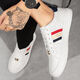 
Yuanle autumn Korean version soft sole breathable leather versatile trendy shoes for men fashion spring trendy sports shoes Reddy Pole M9922 white and green 44 Reddy Pole 44